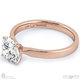 4 claw round cut solitare lab grown diamond engagement ring rose gold with 18k rose gold metal and round shape diamond