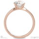 4 claw round cut solitare lab grown diamond engagement ring rose gold with 18k rose gold metal and round shape diamond