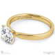 four claw round solitaire lab grown diamond engagement ring yellow gold with 9k yellow gold metal and round shape diamond
