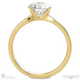 four claw round solitaire lab grown diamond engagement ring yellow gold with 9k yellow gold metal and round shape diamond