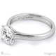 four claw raised solitaire natural diamond engagement ring white gold with 9k white gold metal and round shape diamond