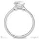 four claw raised solitaire natural diamond engagement ring white gold with 9k white gold metal and round shape diamond