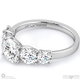 five natural diamond engagement ring white gold with 9k white gold metal and round shape diamond