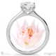 cushion blushing bride natural diamond engagement ring white gold with 18k white gold metal and cushion shape diamond