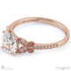 butterfly lab grown diamond engagement ring rose gold with 18k rose gold metal and round shape diamond