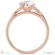 butterfly lab grown diamond engagement ring rose gold with 18k rose gold metal and round shape diamond