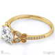 butterfly natural diamond engagement ring yellow gold with 9k yellow gold metal and round shape diamond