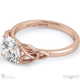 celtic infinity lab grown diamond engagement ring rose gold with 9k rose gold metal and round shape diamond