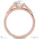 celtic infinity lab grown diamond engagement ring rose gold with 9k rose gold metal and round shape diamond
