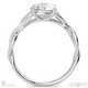 round 4 claw ornate celtic natural diamond engagement ring white gold with 9k white gold metal and round shape diamond