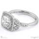 cushion leaf halo natural diamond engagement ring white gold with 9k white gold metal and cushion shape diamond