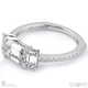 emerald cut 3 natural diamond trilogy engagement ring platinum with platinum metal and emerald shape diamond