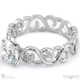 filigree twist natural diamond engagement ring white gold with 9k white gold metal and round shape diamond