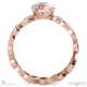 filigree twist natural diamond engagement ring rose gold with 18k rose gold metal and round shape diamond