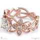 four claw solitaire filigree lab grown diamond engagement ring rose gold with 18k rose gold metal and round shape diamond