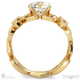 four claw solitaire filigree natural diamond engagement ring yellow gold with 18k yellow gold metal and round shape diamond