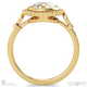floral tube set natural diamond halo engagement ring yellow gold with 9k yellow gold metal and round shape diamond
