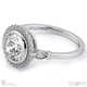 floral tube set natural diamond halo engagement ring white gold with 9k white gold metal and round shape diamond