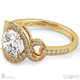 halo crossover infinity engagement ring yellow gold with 9k yellow gold metal and round shape diamond