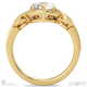 halo crossover infinity engagement ring yellow gold with 9k yellow gold metal and round shape diamond