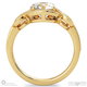 halo crossover infinity engagement ring yellow gold with 9k yellow gold metal and round shape diamond