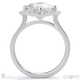 Moissanite Paisley Cushion Halo Engagement Ring White Gold
