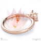 blushing bride pave cushion natural diamond engagement ring rose gold with 18k rose gold metal and cushion shape diamond