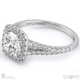 a split band halo engagement ring platinum with platinum metal and round shape diamond