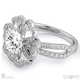 the petal heart halo natural diamond engagement ring platinum with platinum metal and round shape diamond