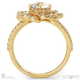 the petal heart halo natural diamond engagement ring yellow gold with 9k yellow gold metal and round shape diamond