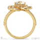 heart halo split band natural diamond engagement ring yellow gold with 9k yellow gold metal and round shape diamond