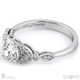 solitaire 4 claw filigree natural diamond engagement ring platinum with platinum metal and round shape diamond