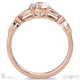 solitaire 4 claw filigree natural diamond engagement ring rose gold with 9k rose gold metal and round shape diamond