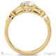 solitaire 4 claw filigree lab grown diamond engagement ring yellow gold with 9k yellow gold metal and round shape diamond