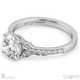 leaf pave milgrain natural diamond engagement ring platinum with platinum metal and round shape diamond