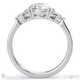 multi stone cluster engagement ring white gold with 9k white gold metal and round shape diamond