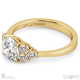 Multi Stone Cluster Engagement Ring White Gold