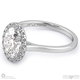 oval halo pave setting natural diamond engagement ring white gold with 9k white gold metal and oval shape diamond