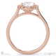 oval halo pave setting lab grown diamond engagement ring rose gold with 18k rose gold metal and oval shape diamond