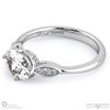 Antique Oval Lab Grown Diamond Engagement Ring White Gold