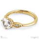 Antique Oval Lab Grown Diamond Engagement Ring White Gold
