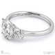 trilogy oval natural diamond engagement ring platinum with platinum metal and oval shape diamond