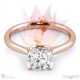 cushion blushing bride natural diamond engagement ring rose gold with 9k rose gold metal and cushion shape diamond