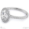 Stylish Pear Halo Lab Grown Diamond Engagement Ring White Gold