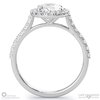 Stylish Pear Halo Lab Grown Diamond Engagement Ring White Gold