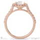 oval natural diamond halo cathedral natural diamond engagement ring rose gold with pavé side natural diamonds with 9k rose gold metal and oval shape diamond