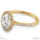 natural diamond oval halo side stones engagement ring yellow gold with 9k yellow gold metal and oval shape diamond