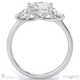 Princess Cut Trilogy Natural Diamond Engagement Ring White Gold