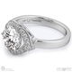 round pave overlap halo natural diamond engagement ring white gold with 9k white gold metal and round shape diamond