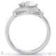 round pave overlap halo natural diamond engagement ring white gold with 9k white gold metal and round shape diamond